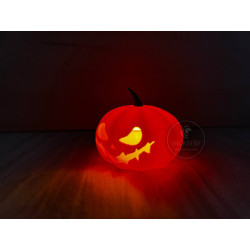 Calabaza mini para vela electrónica sonrisa terrorifica