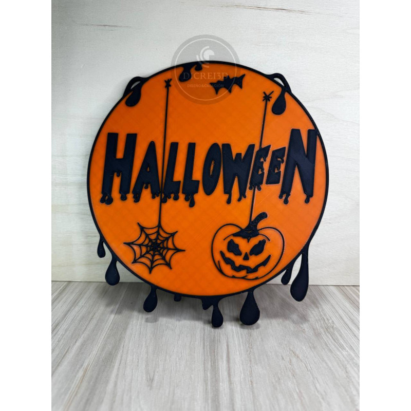 Cartel Letrero para colgar en puerta en Halloween
