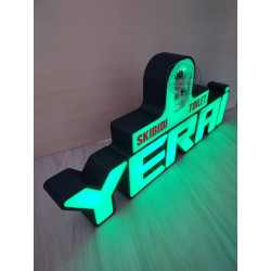 Lámpara 3D LED personaliza con nombre y dibujo o logo