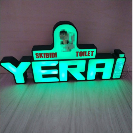 Lámpara 3D LED personaliza con nombre y dibujo o logo
