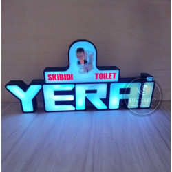 Lámpara 3D LED personaliza con nombre y dibujo o logo