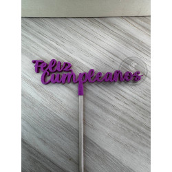 Adorno Feliz Cumpleaños para Macetas o Ramo de flores  Especial Floristerias 10 unidades min
