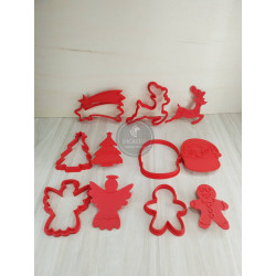 Cortadores con figuras de Navidad