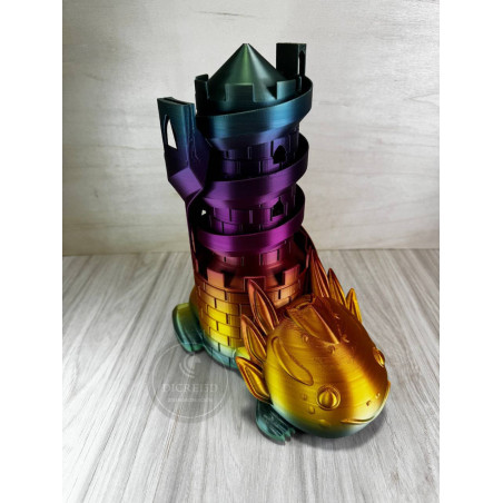 Hucha Ajolote 3D con toboganes para las monedas.