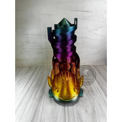 Hucha Ajolote 3D con toboganes para las monedas.
