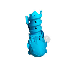Hucha Ajolote 3D con toboganes para las monedas.